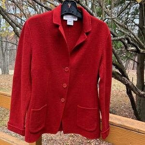 Jones New York Brick Red Wool Blazer, Size 12